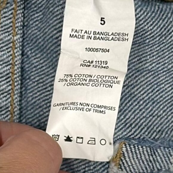 Garage Mom Jeans Size 5 Distressed Ripped High Rise Tapered Ankle Blue Denim - Picture 9 of 10